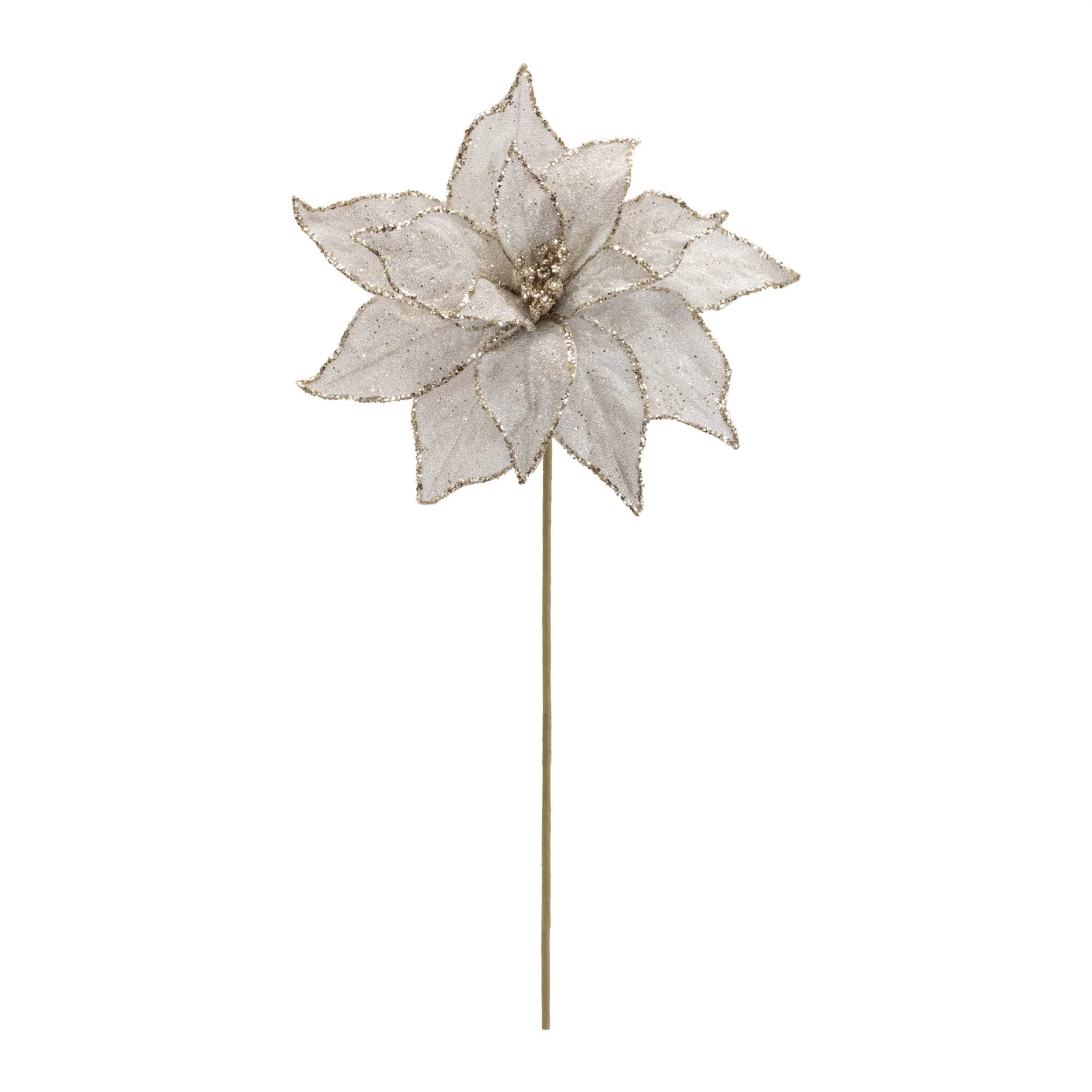 Polyester Poinsettia Stem, 21"