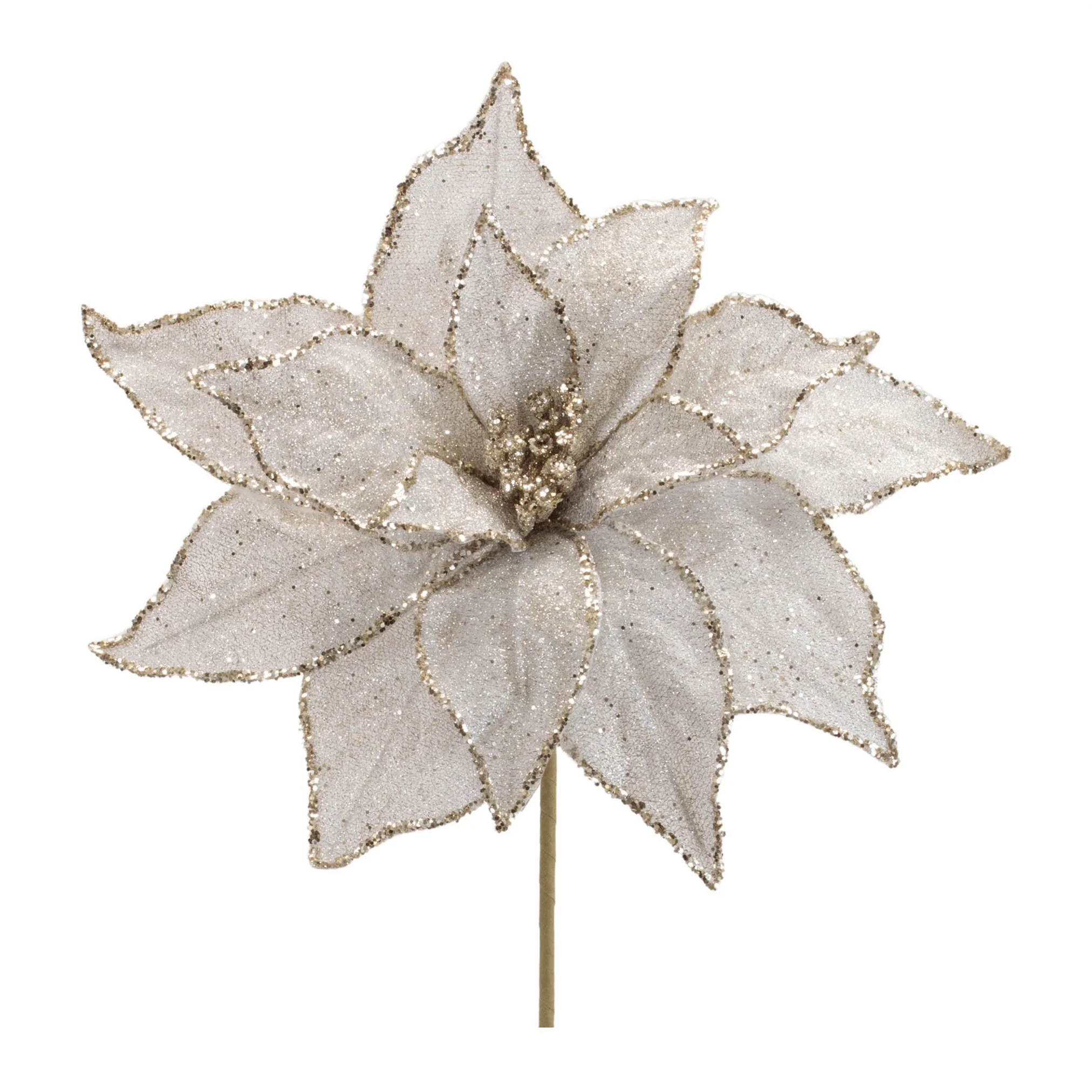 Polyester Poinsettia Stem, 21" - Image 2