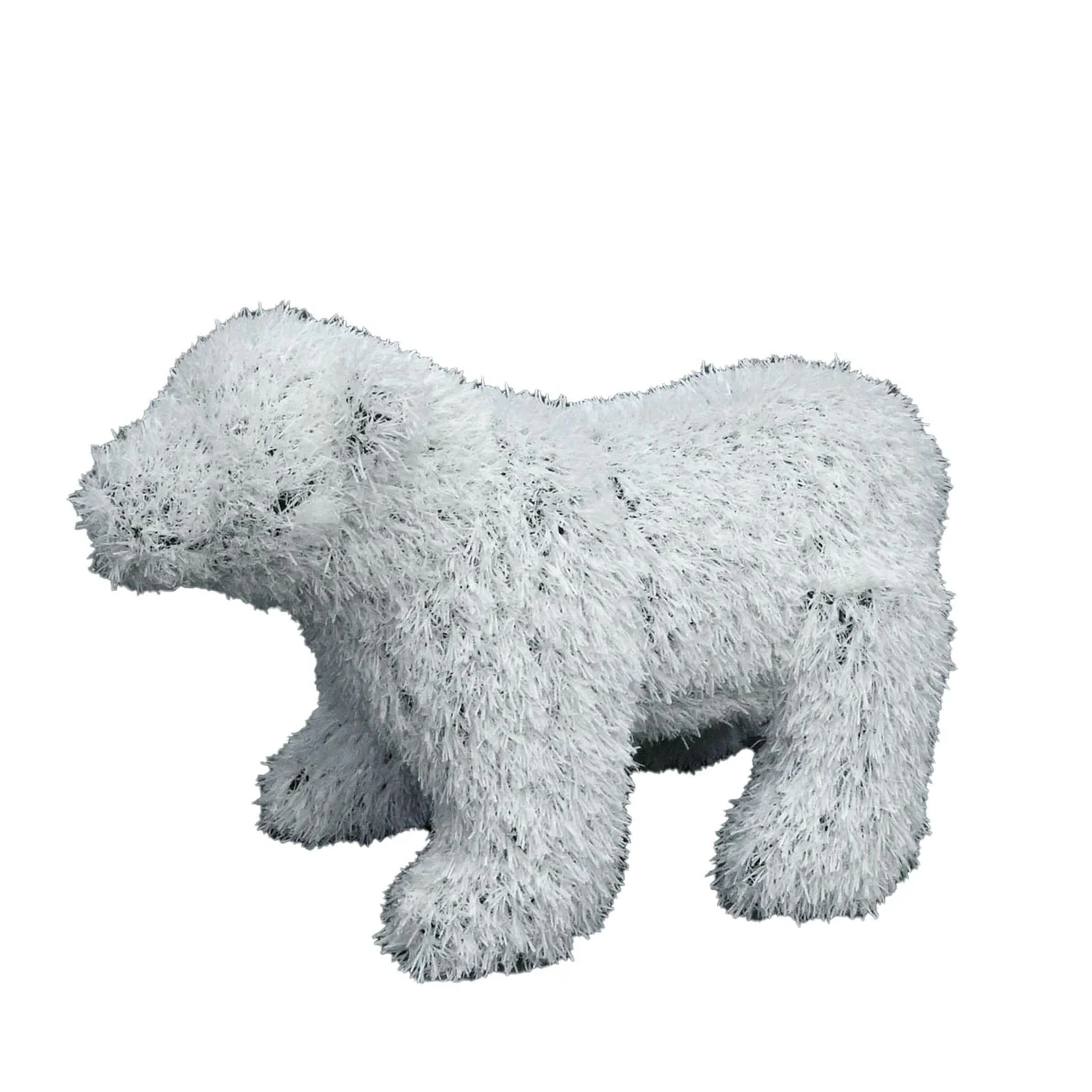 Standing Polar Bear Outdoor Garden Artificial Turf Topiary (White), 16"/22"
