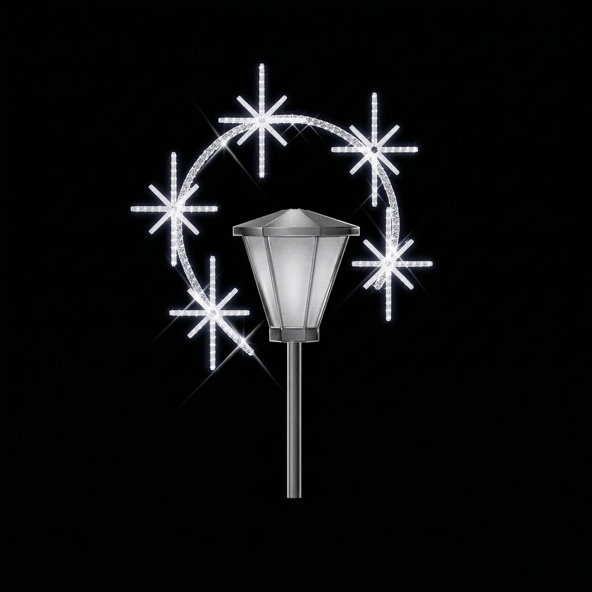 Polaris Crown 2 Pole Mount, 3.5‘ x 3.5‘ x 9“, LED (Clear White)