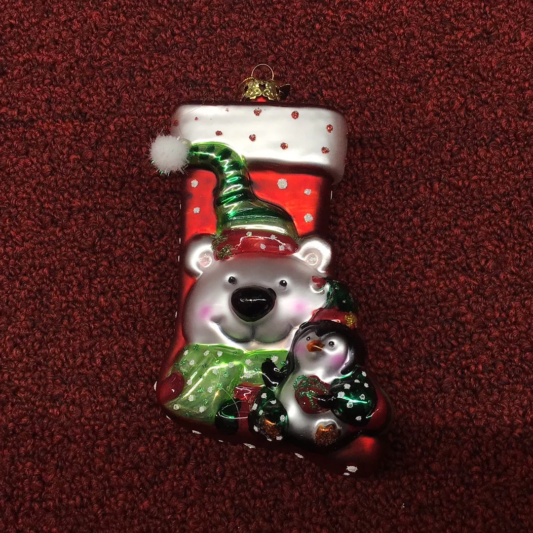 Polka Dot Stocking Ornament - Image 2