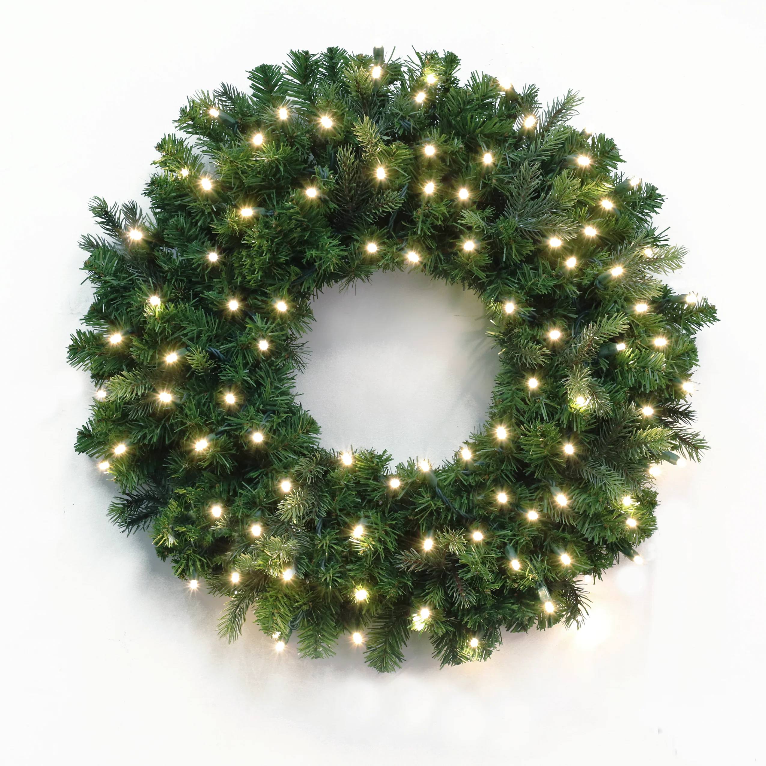 Mixed Pine Artificial Christmas Wreath, LED Lit (Warm White), 2ft to 12ft