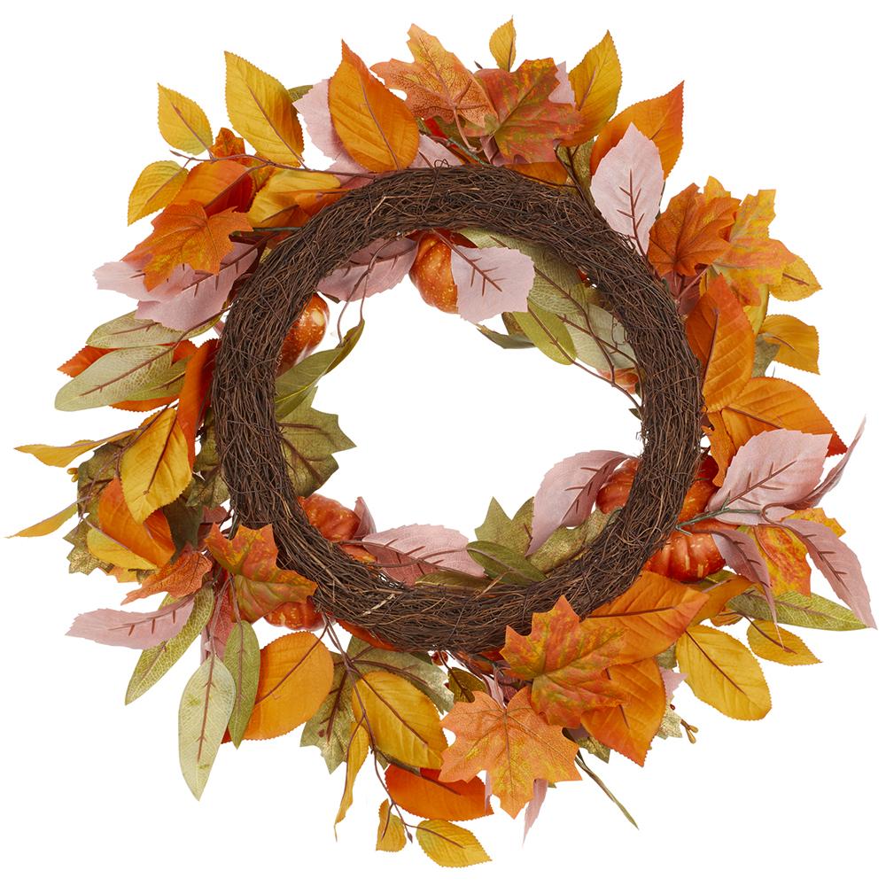 Pumpkin/Berry Fall Wreath, 24" - Image 2