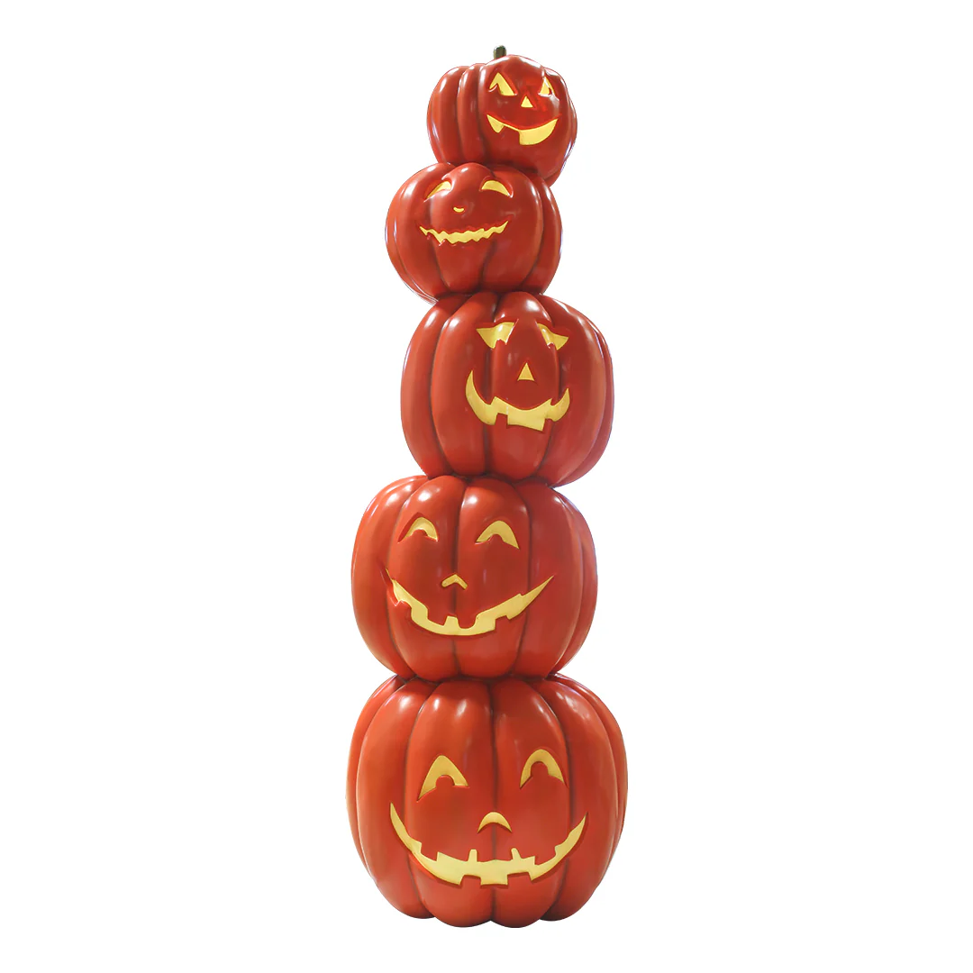 Giant Fiberglass Pumpkin Tower, 108" / 124" - Image 3