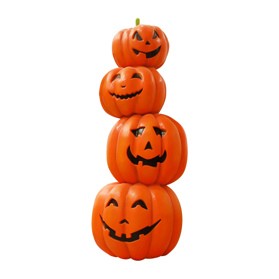 Giant Fiberglass Pumpkin Tower, 108" / 124" - Image 4