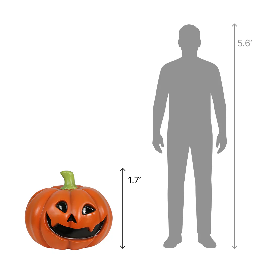 Large Fiberglass Pumpkin Figure, 16" - Image 2