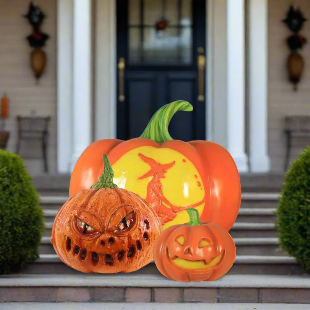 Large Fiberglass Pumpkin Figure, 16" - Image 5