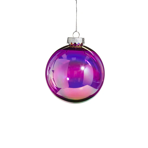 Purple Seamless Iridescent Ball Ornament, 4"