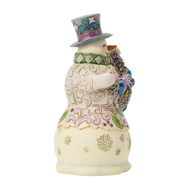 Jim Shore Purple Snowman Figurine, 6.7" - Image 2