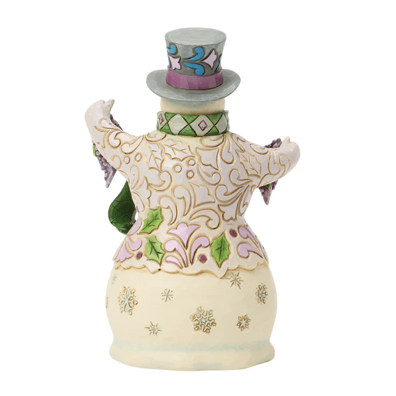 Jim Shore Purple Snowman Figurine, 6.7" - Image 3