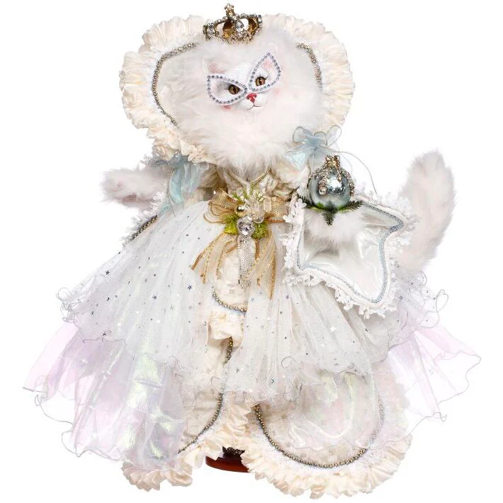 Queen Of Christmas Cat Figurine, 25"