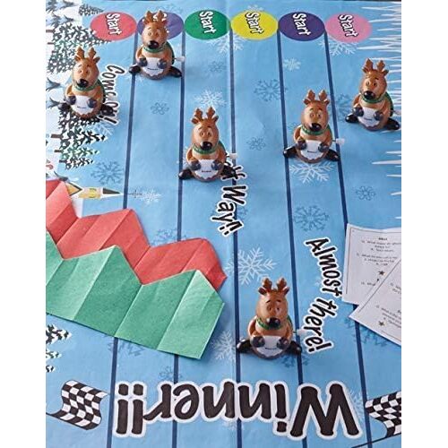 Racing Reindeer Party Crackers, 13" (Set of 6) - Image 3