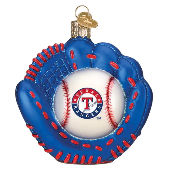 Rangers Baseball Mitt Ornament - Image 2