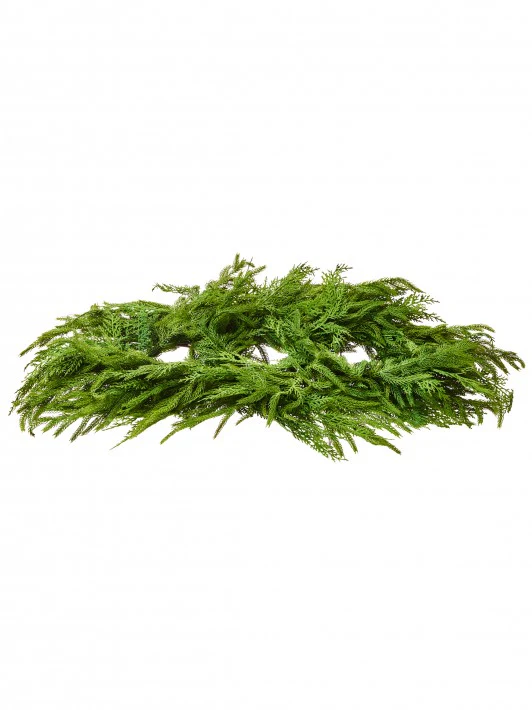 Real Touch Cedar/Norfolk Pine Centerpiece, 36" (Green)