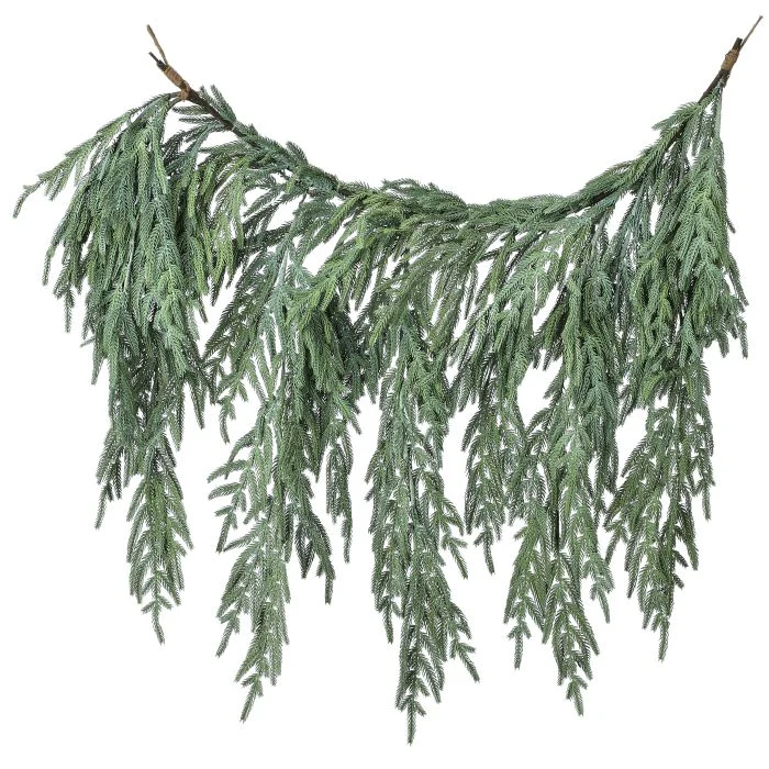 Real Touch Norfolk Pine Dripping Garland, 40 x 27" (Sage Green)