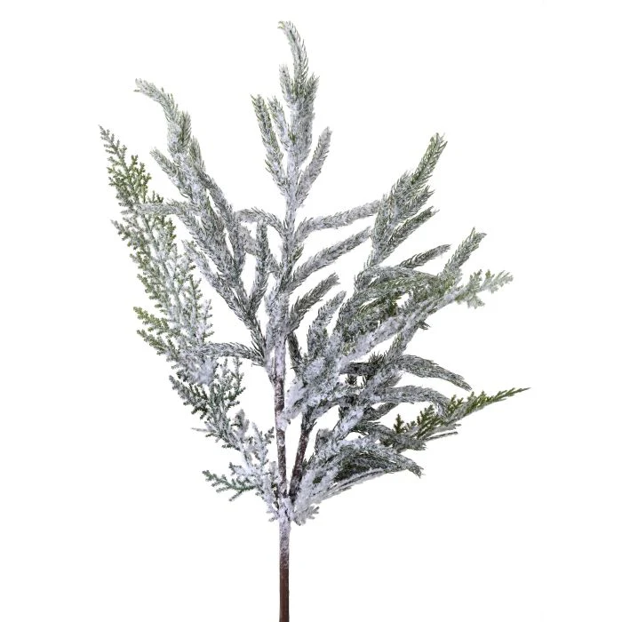 Real Touch Norfolk Pine Spray w/Snow, 24"