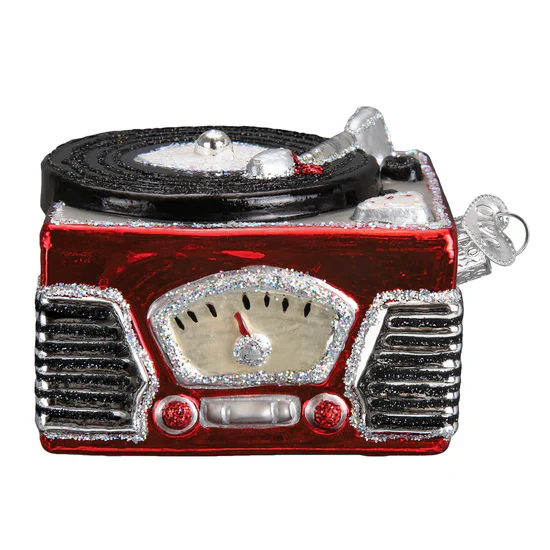 Record Player Ornament, 4.5" - Image 3