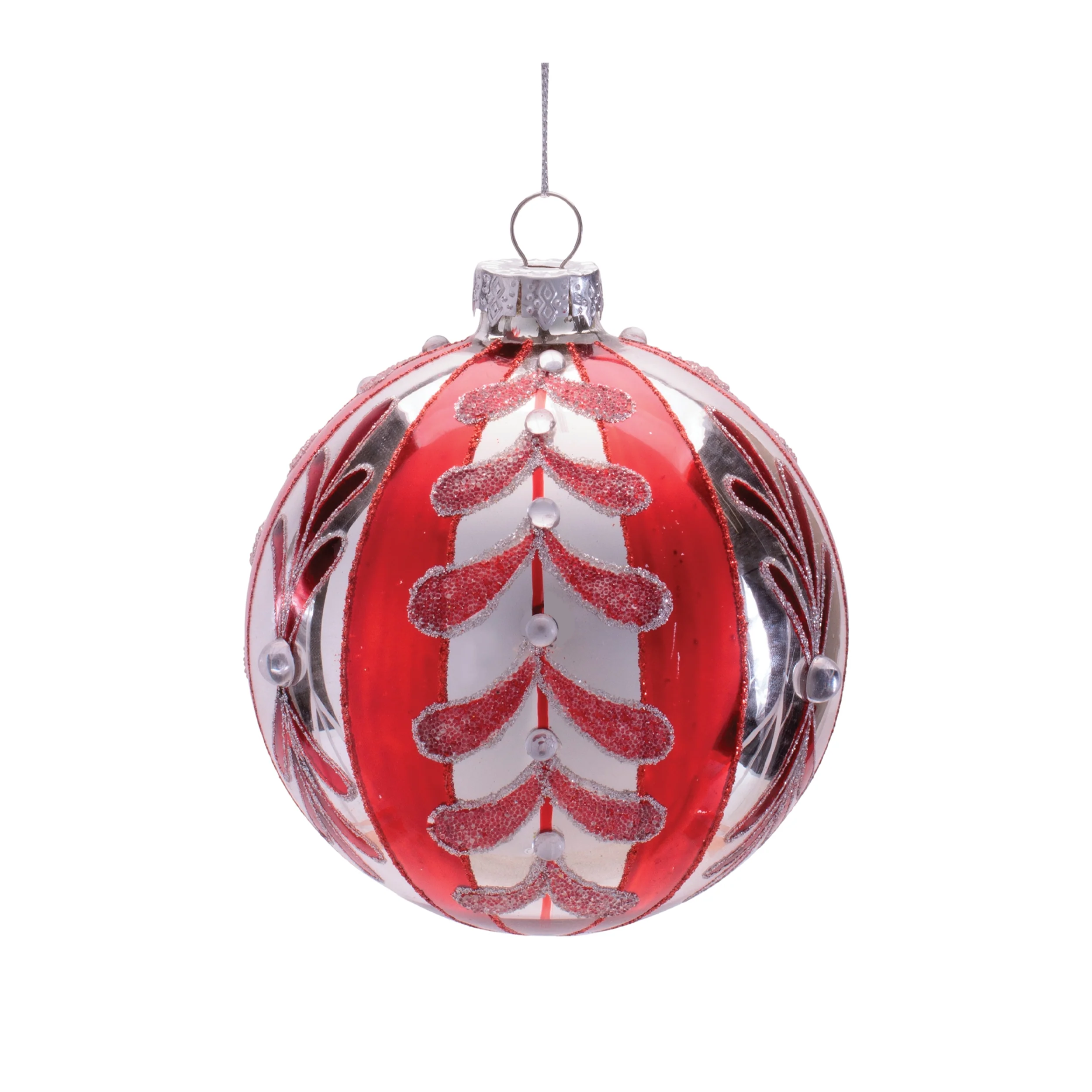 Red Glass Ornament, 4 - 5" (2 styles - sold individually) - Image 4