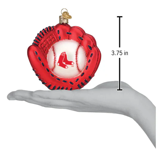 Red Sox Baseball Mitt Ornament, 3.75" - Image 4