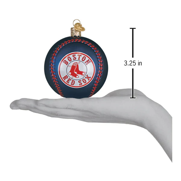 Red Sox Baseball Ornament, 3.25" - Image 4