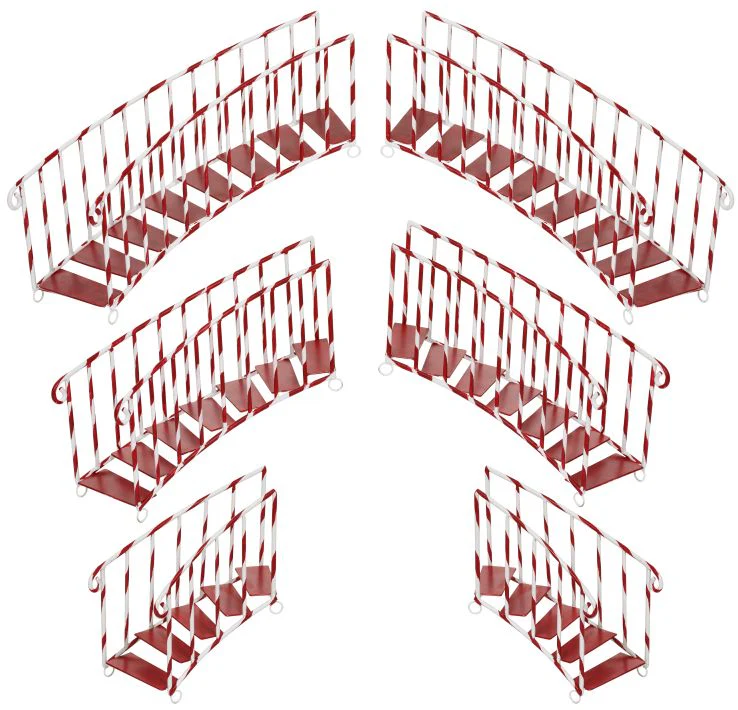 Red & White Grand Christmas Staircase, 16 - 22" (3 styles - sold individually)