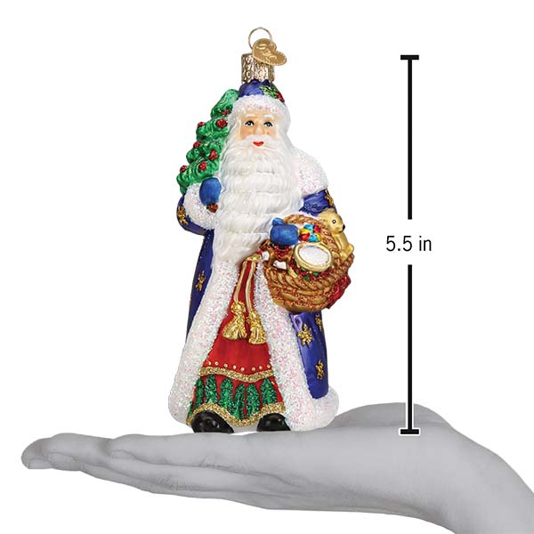 Regal Father Christmas Glass Ornament - Image 5