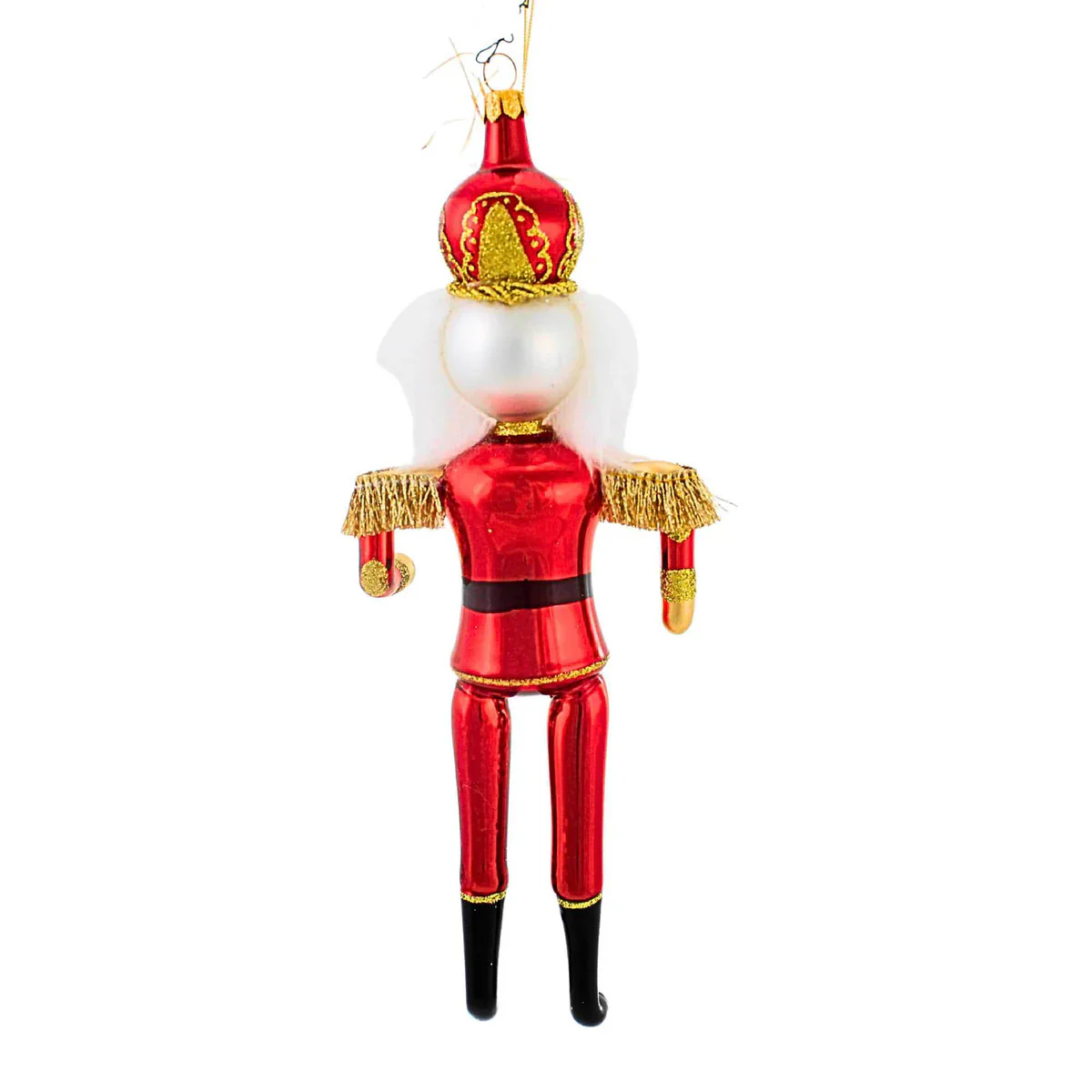 Regal Red Nutcracker Glass Ornament, 8.5" - Image 5