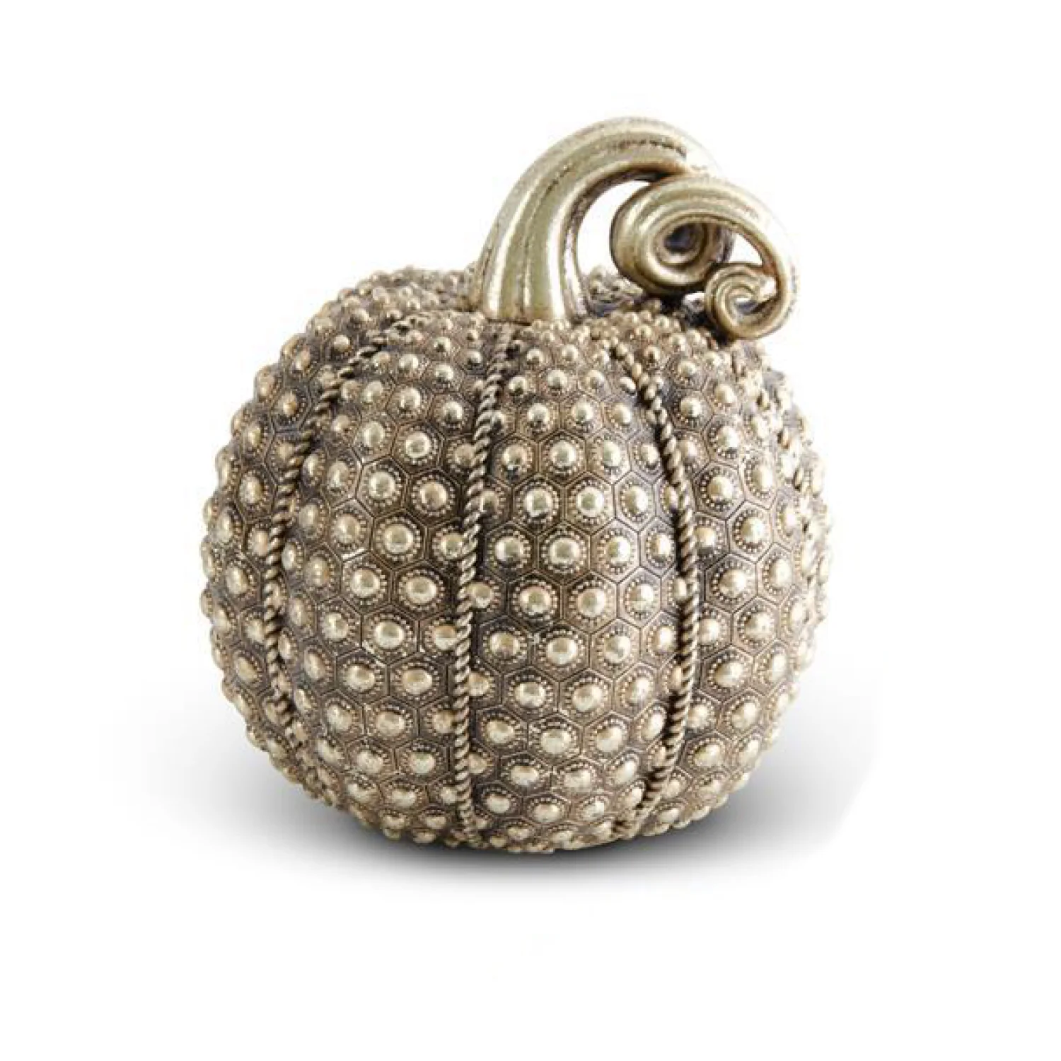 Resin Antique Gold Textured Pumpkin (3 Styles - Sold individually) - Image 5