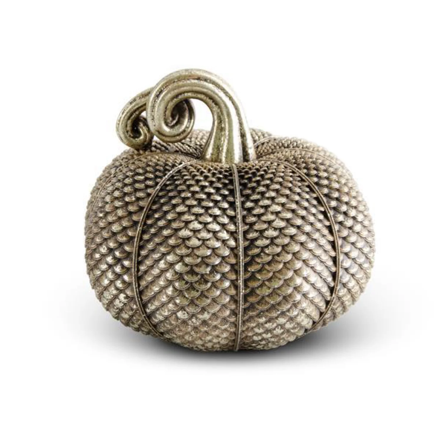 Resin Antique Gold Textured Pumpkin (3 Styles - Sold individually) - Image 7
