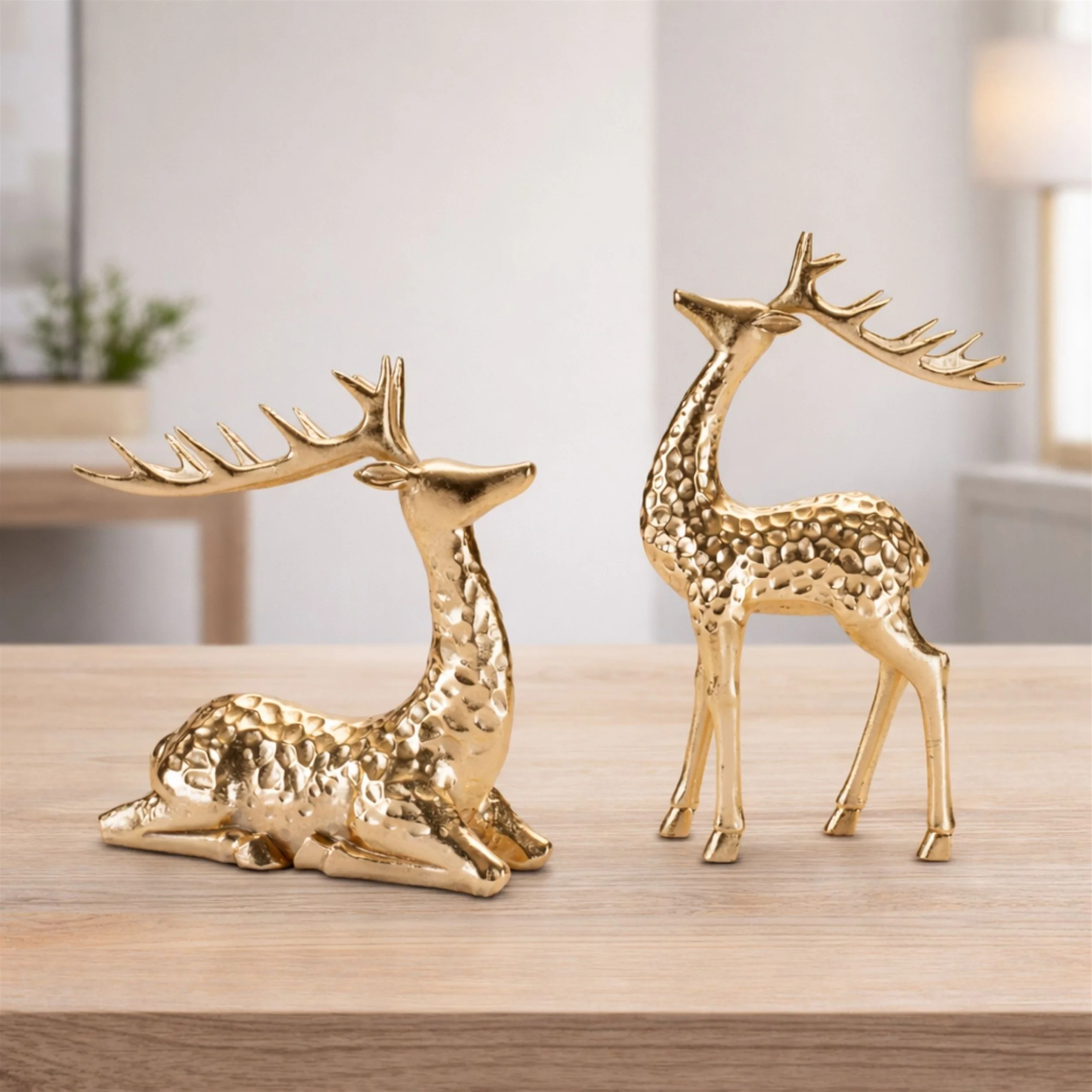 Resin Deer Figurine, 7.5" - 11.5" (2 styles - sold individually) - Image 4