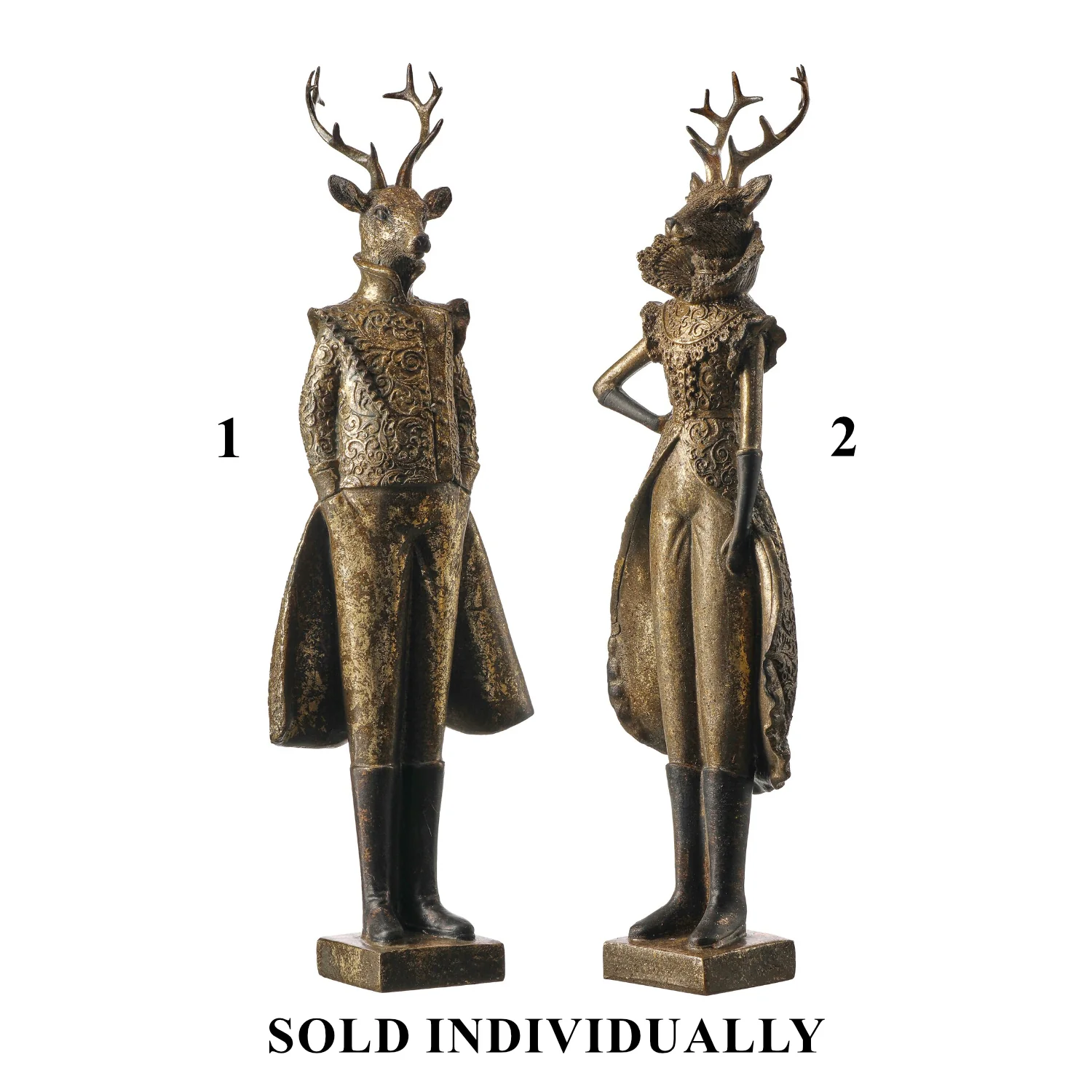 Resin Gentleman/Lady Deer, 17.5" (2 styles - sold individually)