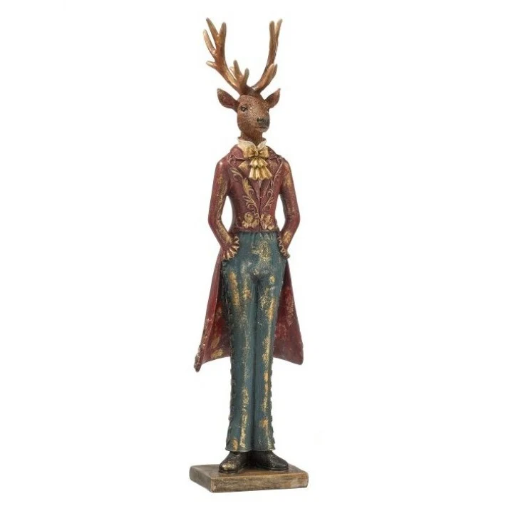 Resin Gentleman & Lady Deer Figurine, 15.5" (2 styles - sold individually) - Image 2