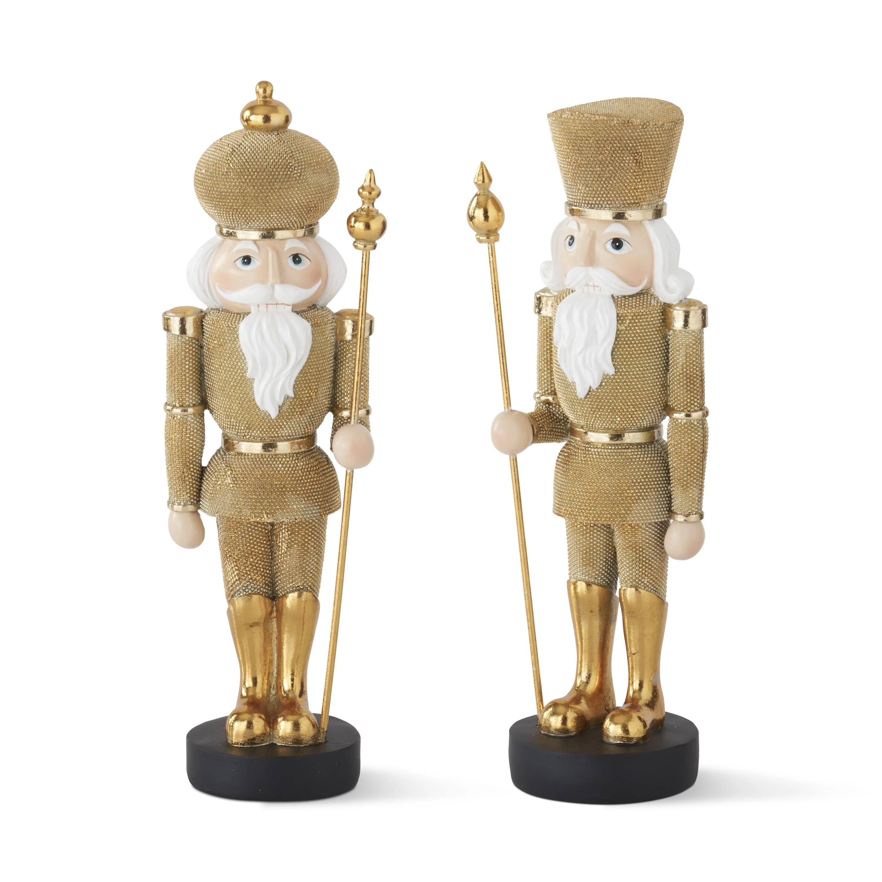 Resin Gold Faux Beaded Soldiers, 12.5" (Set of 2)