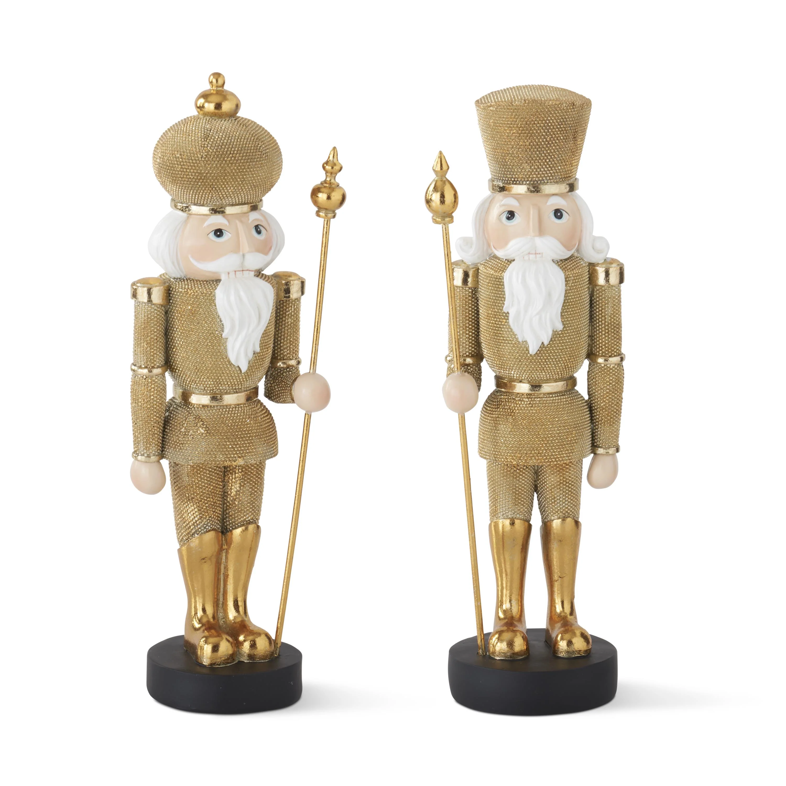 Resin Gold Faux Beaded Soldiers, 12.5" (Set of 2) - Image 2
