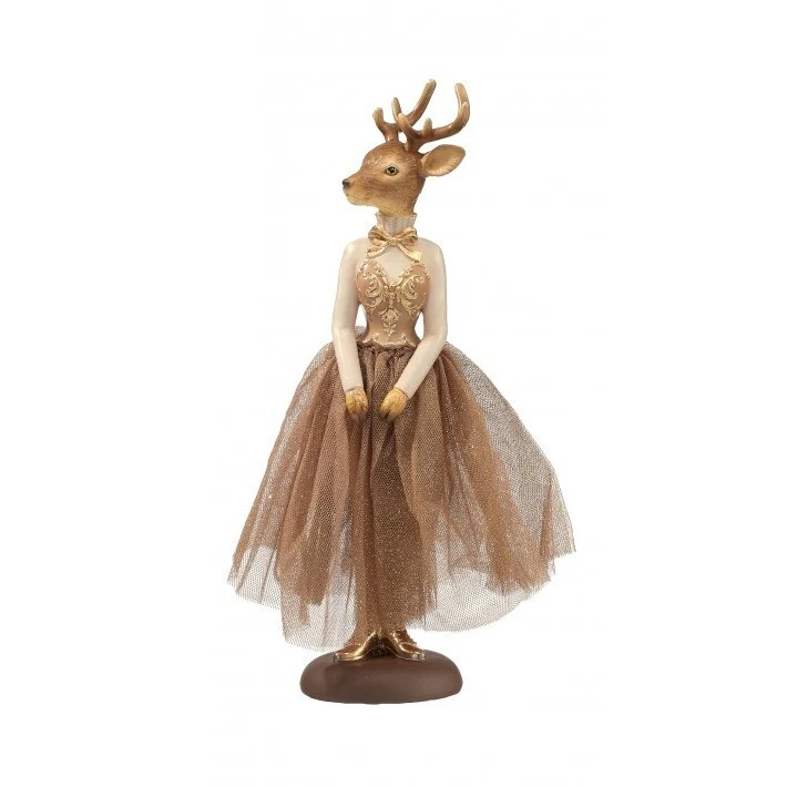 Resin Mr./Mrs. Regal Deer Figurine, 12" (2 styles - sold individually) - Image 2