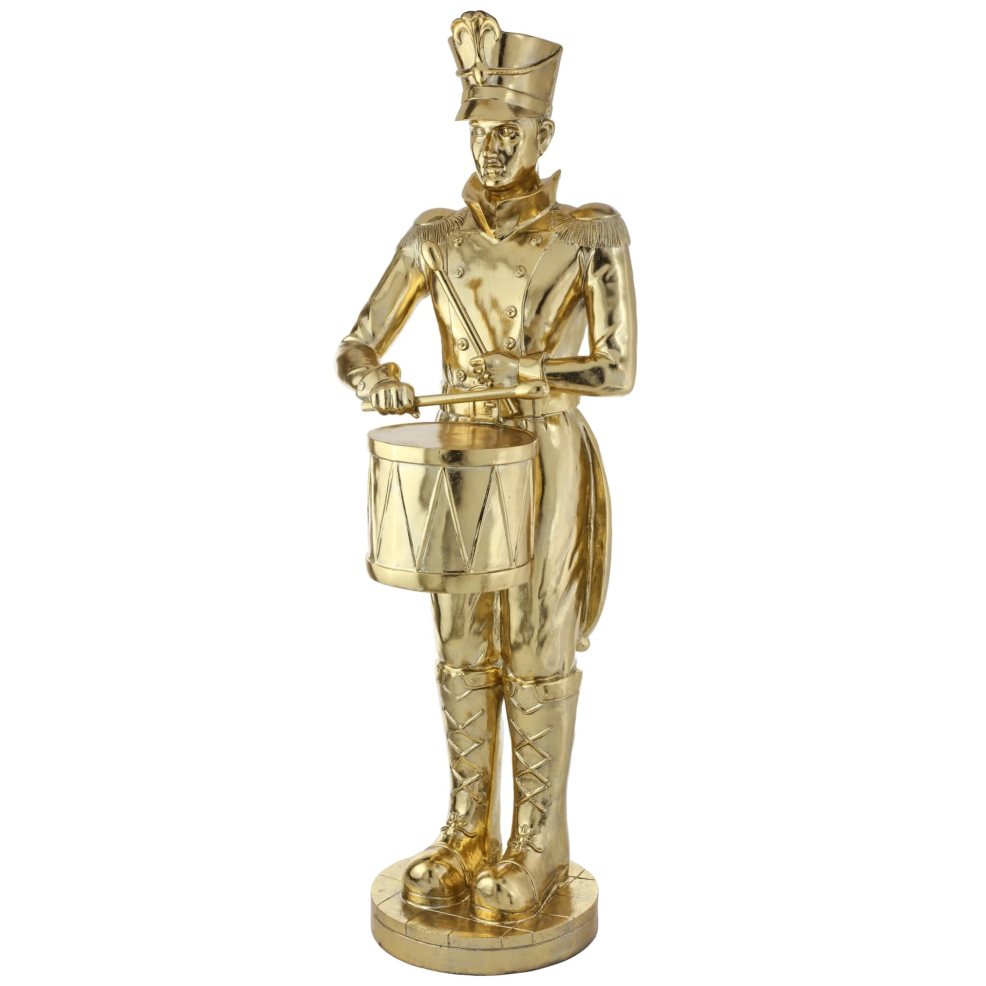 Large Resin Outdoor Royal Court Soldier w/Drum Figure, 68"