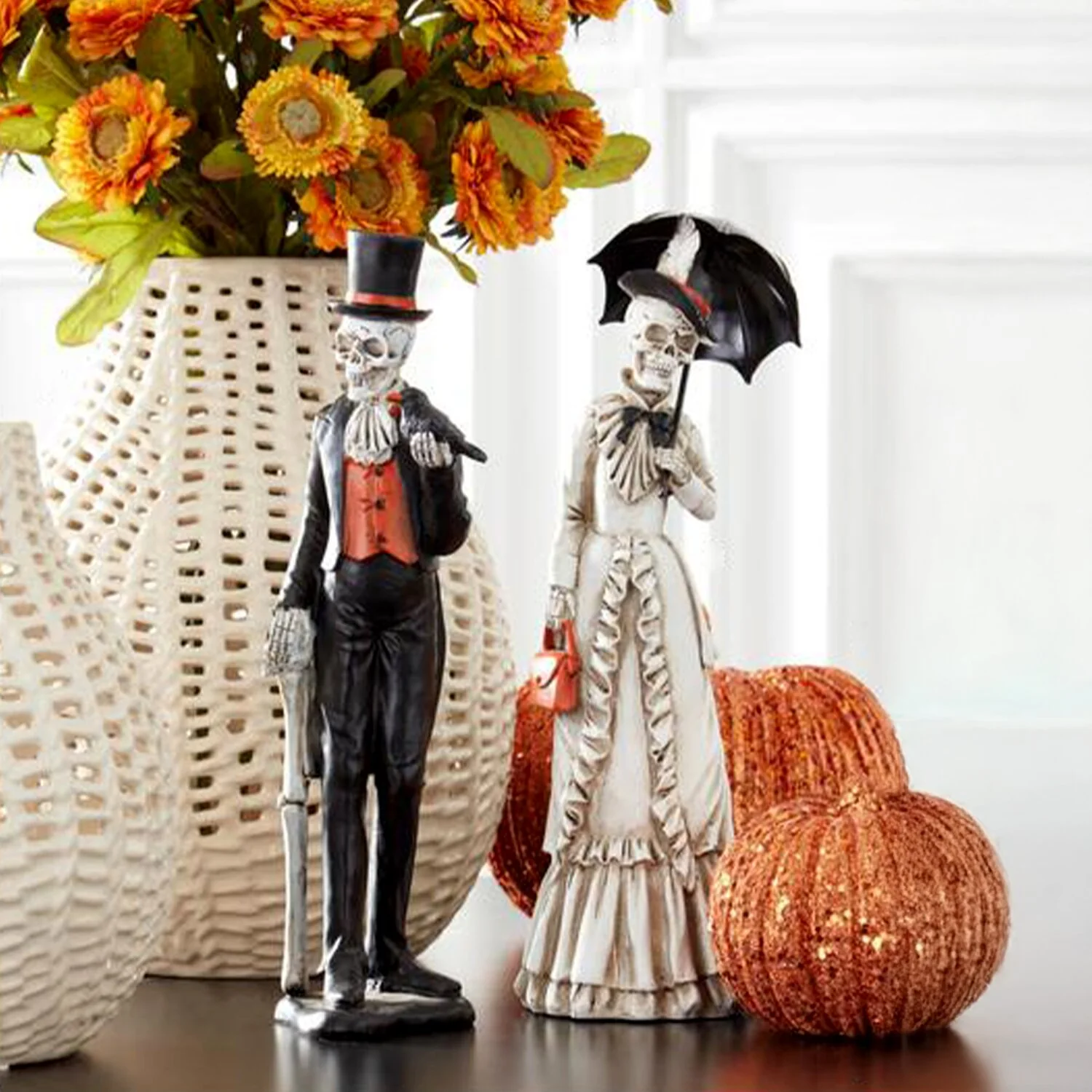 Resin Skeleton Man & Lady, 13" (2 styles - sold individually) - Image 2