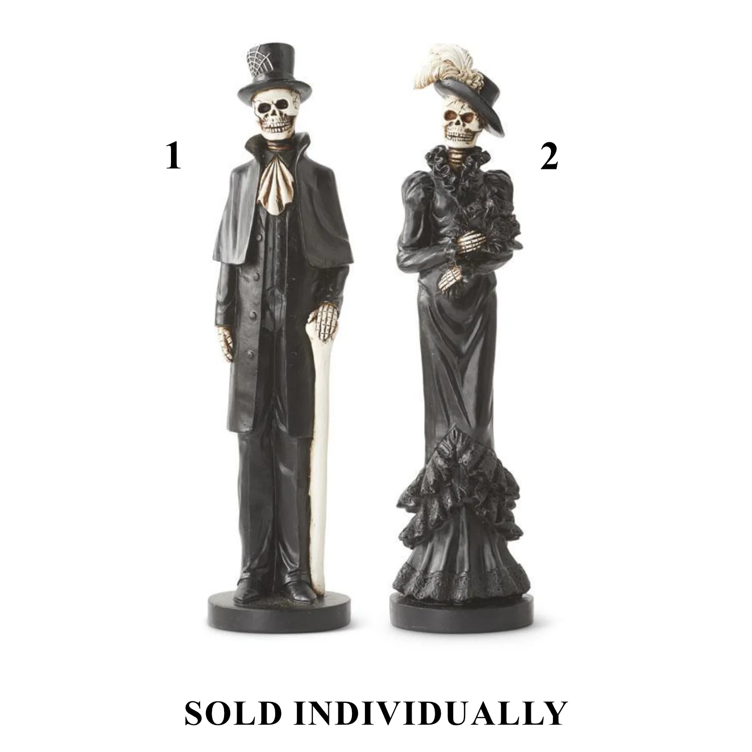 Resin Skeletons on Base, 12" (2 styles - sold individually)