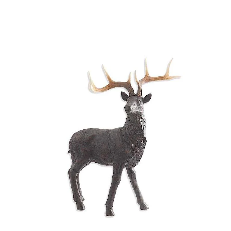 Resin Standing Deer w/ Antlers, 39" (Brown)