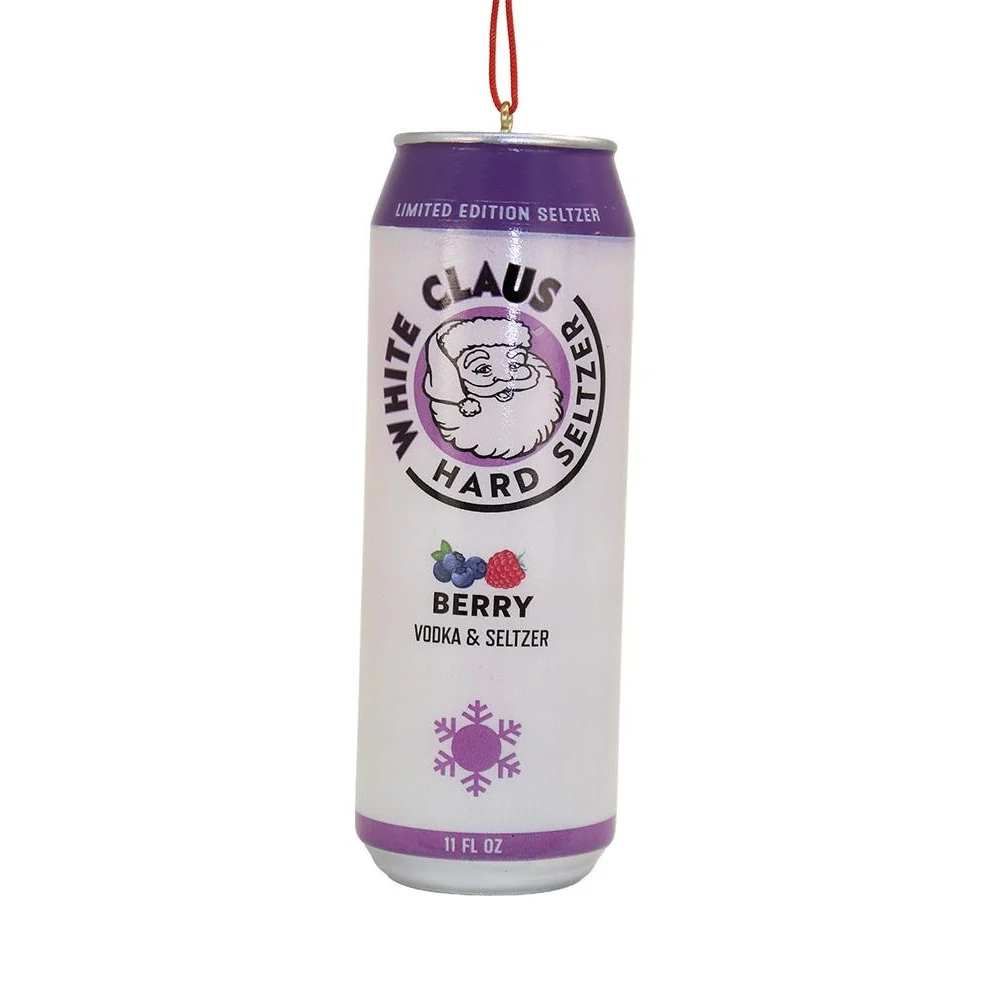 White Claus Hard Seltzer Ornament, 4.375" (3 styles - sold individually) - Image 3