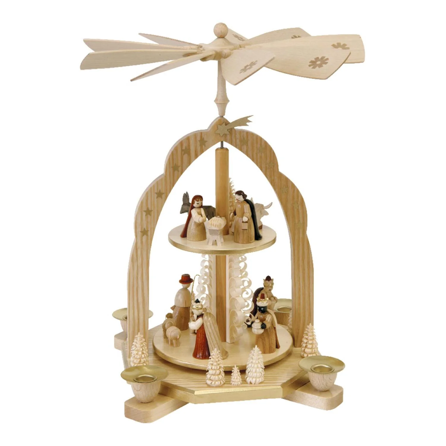 Richard Glaesser Pyramid - Nativity and Wisemen - 11.75"