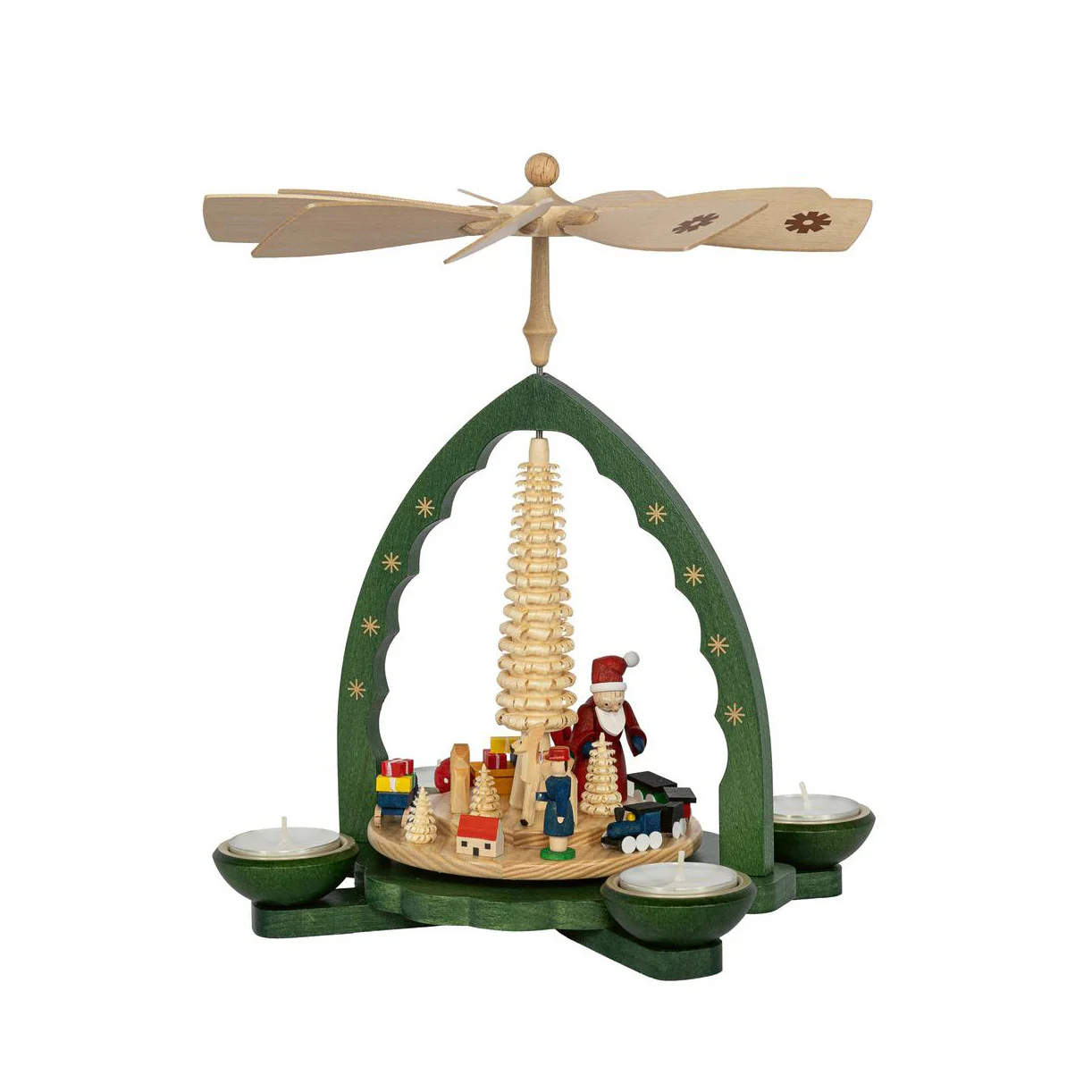 Richard Glaesser Pyramid - Santa W/ Toys, 10.6"