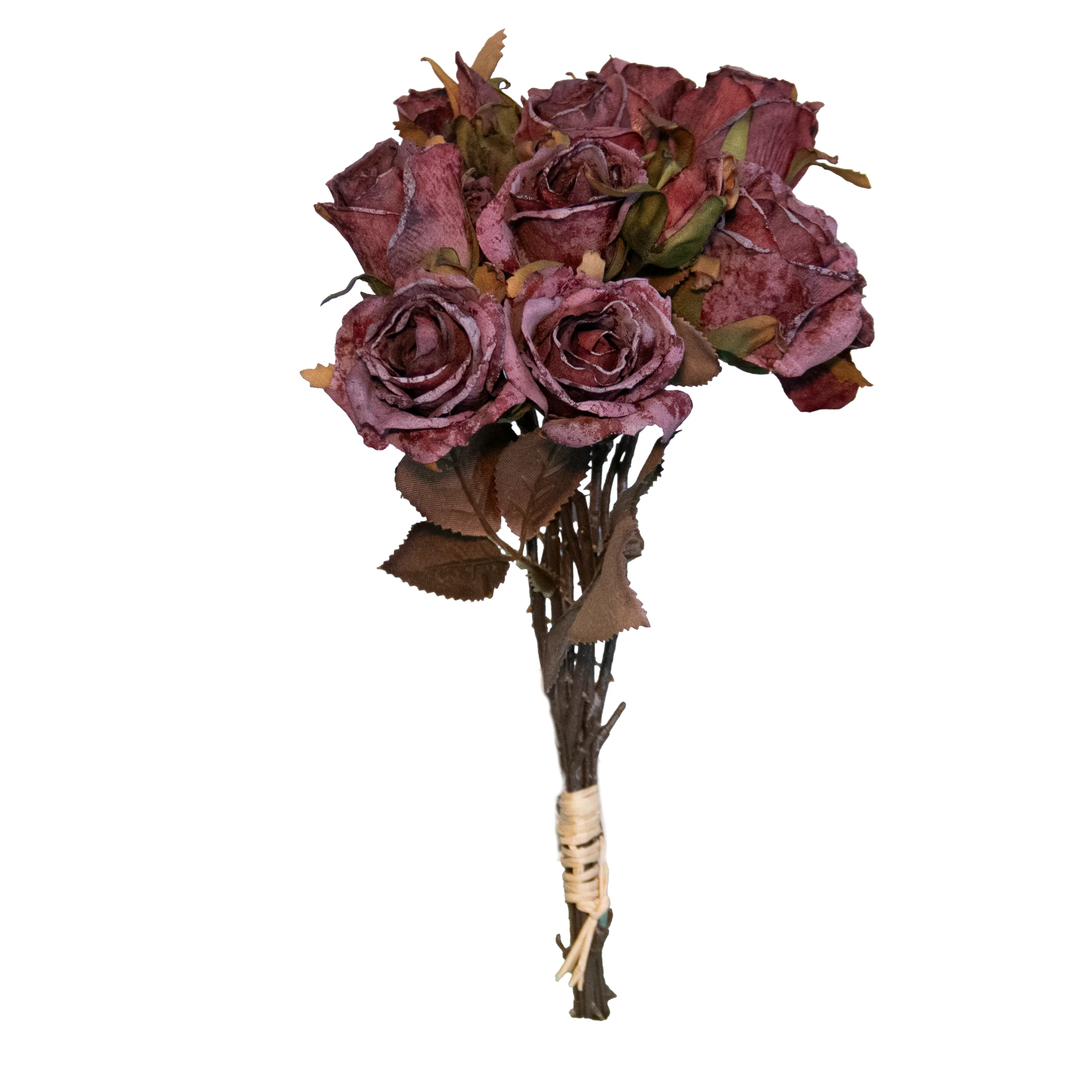 Rose Bundle x 3, 16.5" (Burgundy)