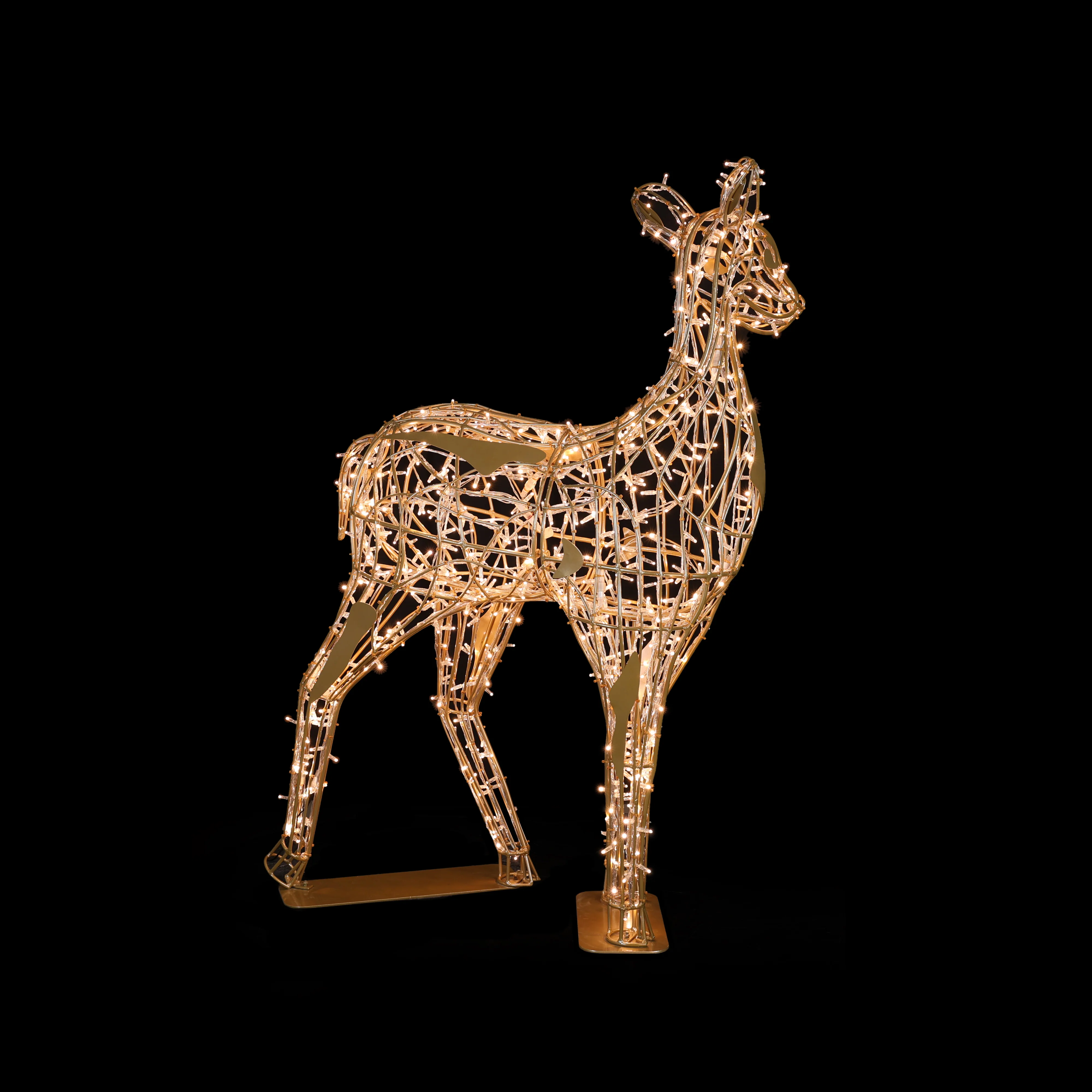 Large Roxy Deer, LED Lit w/Fiberglass (Warm White), 6ft - Image 2