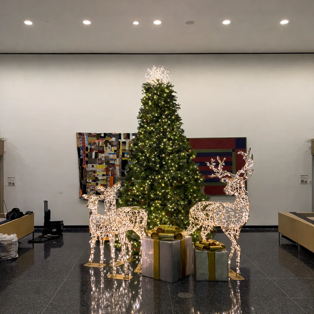 Large Roxy Deer, LED Lit w/Fiberglass (Warm White), 6ft - Image 3