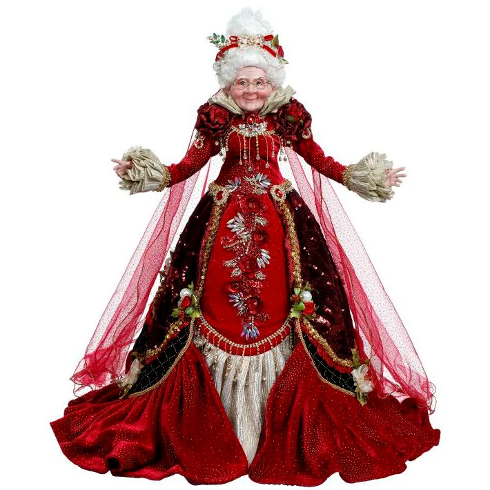 Ruby Red Mrs. Claus Figurine, 23"