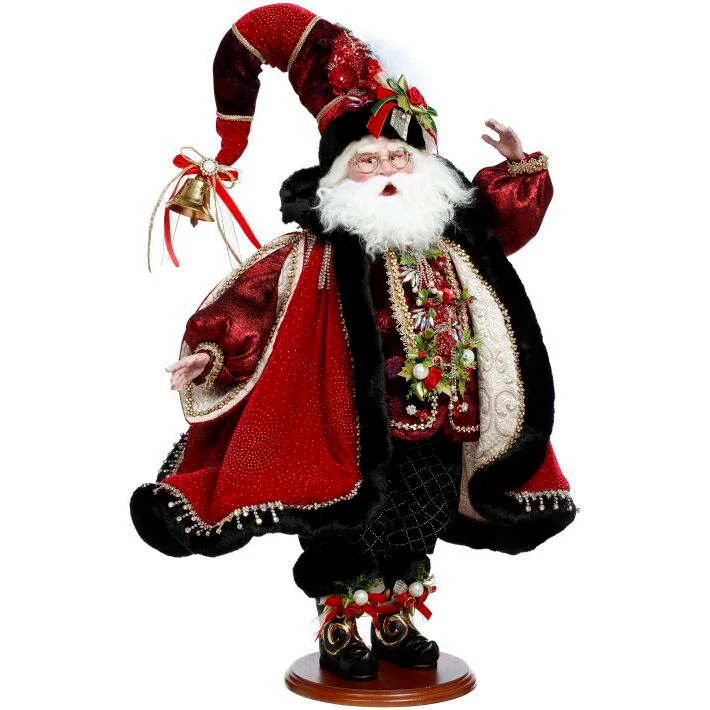 Ruby Red Santa Figurine, 24"