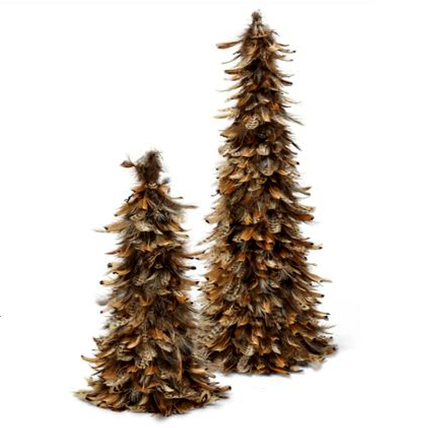 Rust Feather Topiary Trees, 16" - 24.5" (Set of 2) - Image 2