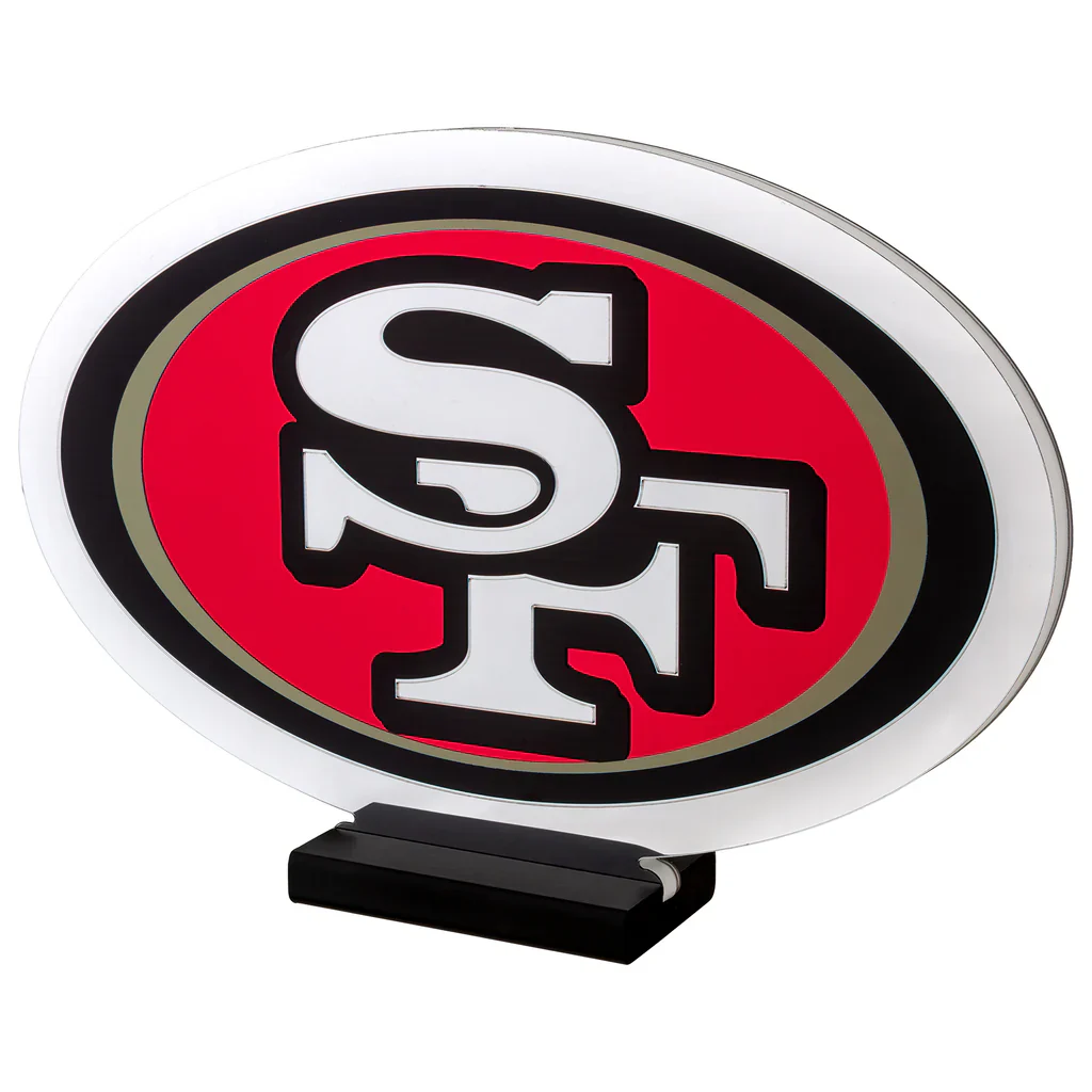 San Francisco 49ers LED Infinity Logo Light, Acrylic, w/UL Plug, 10" - Image 2