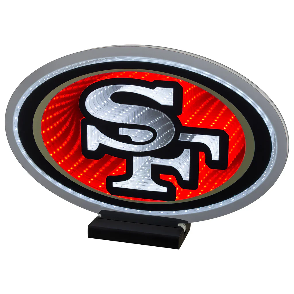 San Francisco 49ers LED Infinity Logo Light, Acrylic, w/UL Plug, 10" - Image 3